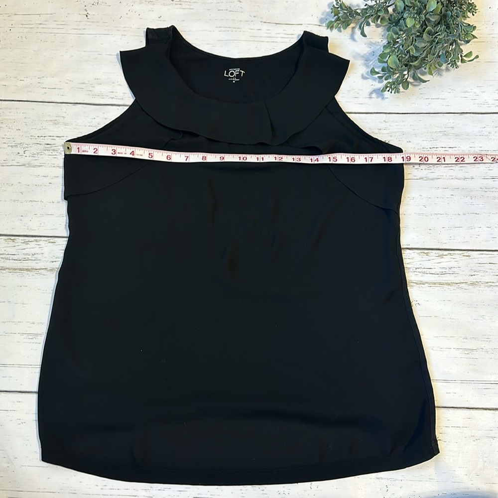 Loft Black Ruffle Blouse - Picture 5 of 9